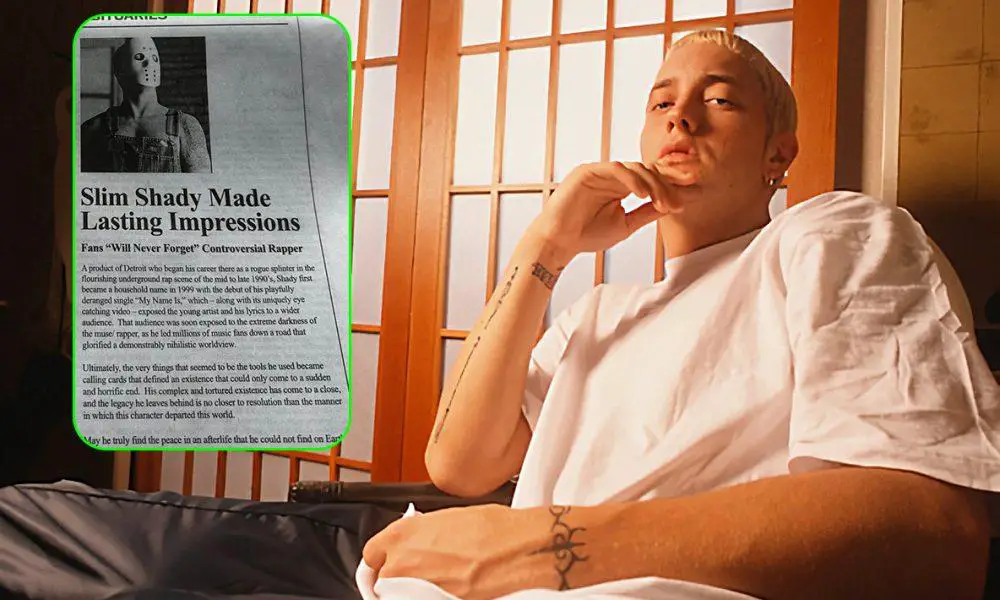 Slim Shady obituary appears in The Detroit Free Press newspaper