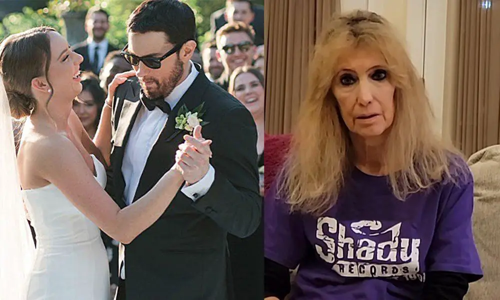 Eminem’s mother reacts to Eminem & Hailie dancing at her granddaughter’s wedding