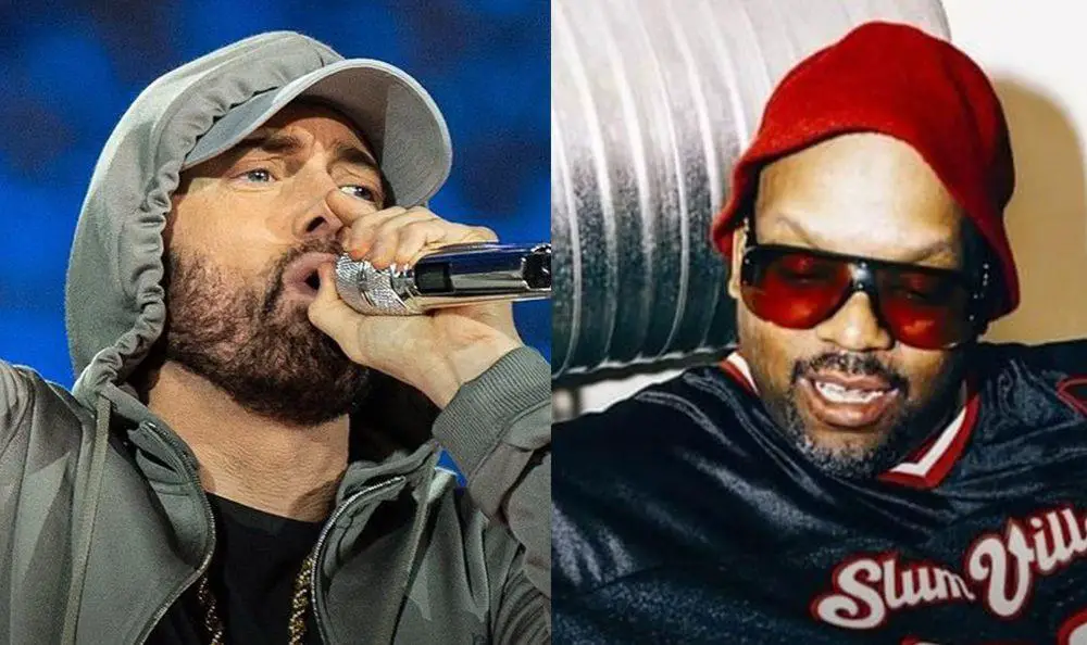 T3 of Slum Village & Mr. Mecc give Eminem his flowers