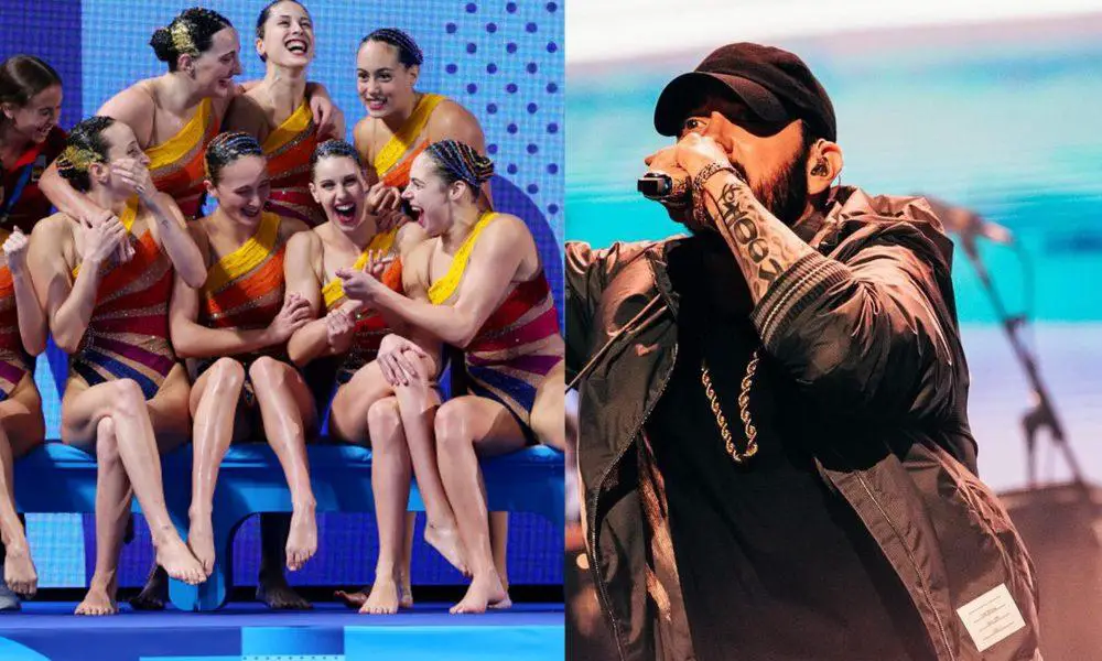 Spain wins bronze medal at Paris Olympics in artistic swimming while dancing to an Eminem song