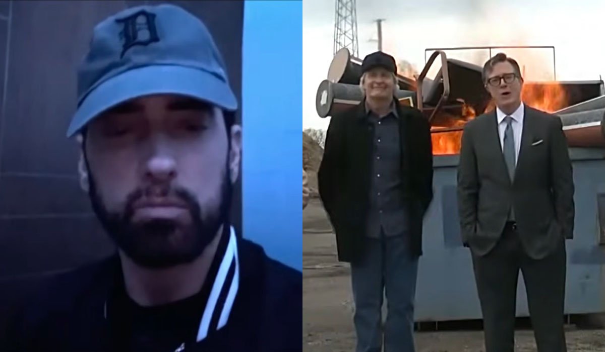 Eminem Appears on Stephen Colbert’s ‘Only in Monroe’ Public-Access Show